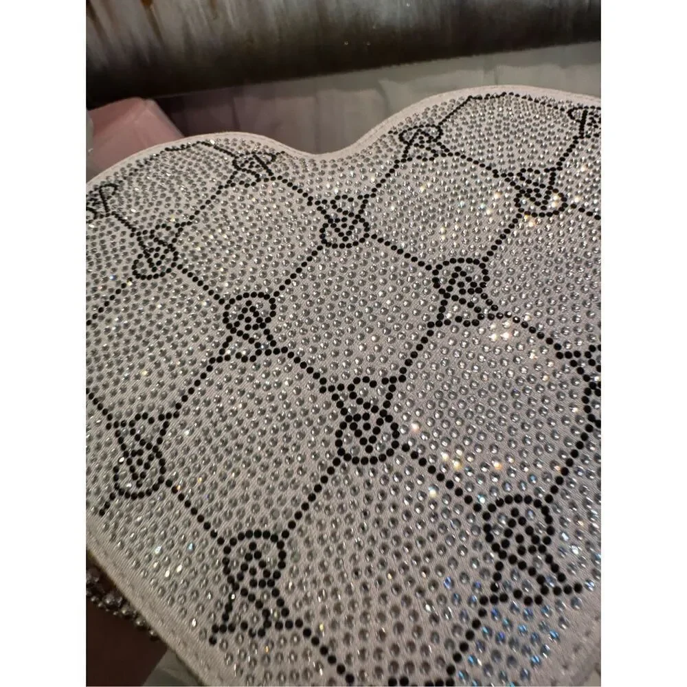 Victorias secret VS the Victoria top zip  rhinestone logo heart diamond crossbod